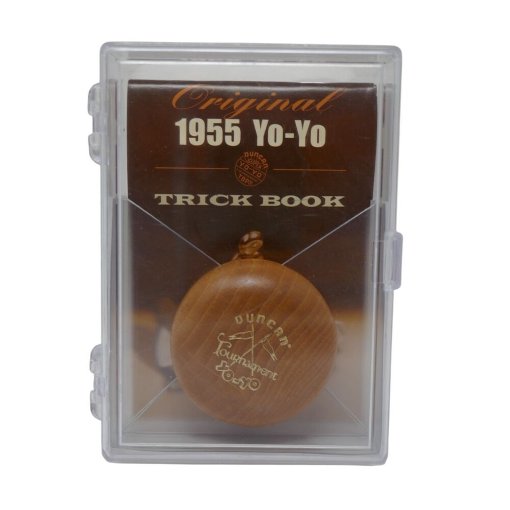 Duncan Toys Wooden Crossed Flags Tournament Replica Yo-Yo with Trick Book